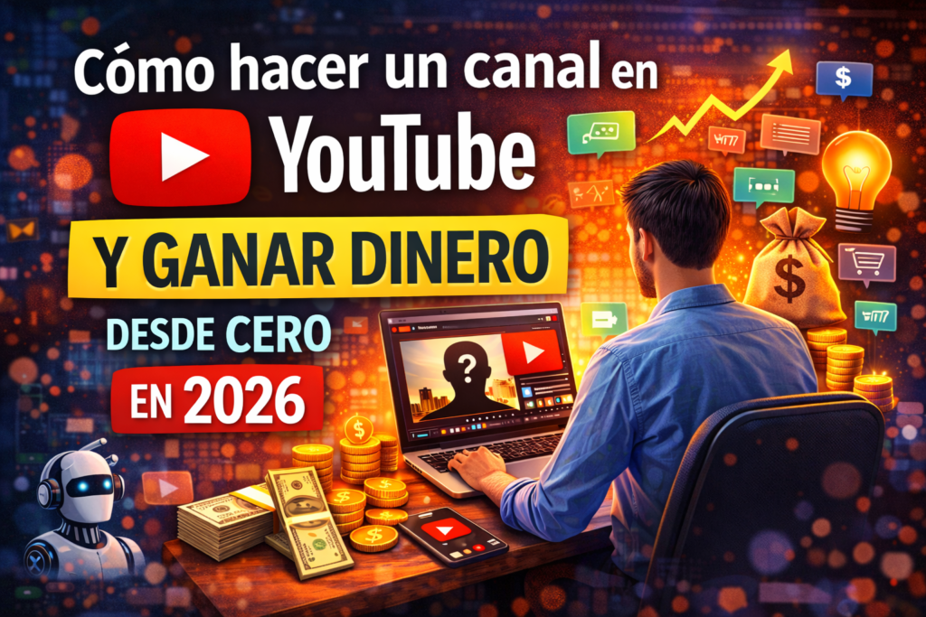 cómo crear un canal de youtube y ganar dinero