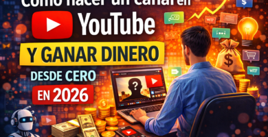 cómo crear un canal de youtube y ganar dinero