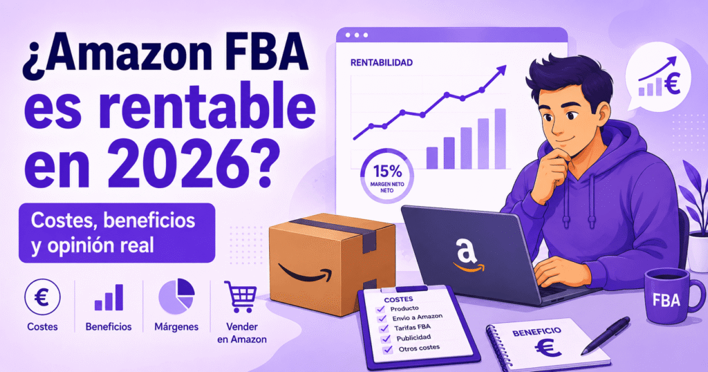 Emprendedor analizando si Amazon FBA es rentable en 2026
