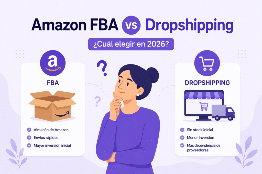Comparativa entre Amazon FBA vs dropshipping para emprendedores digitales