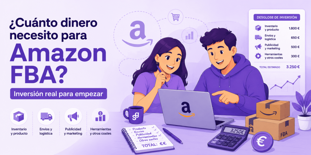 Emprendedor calculando cuando dinero necesito para empezar en Amazon FBA