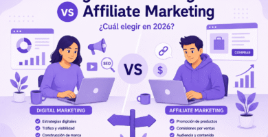 Comparativa entre digital marketing vs affiliate marketing para emprendedores digitales