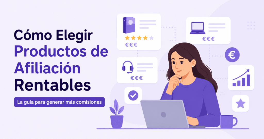 Aprende cómo elegir productos de afiliación rentables, qué señales analizar antes de promocionarlos y cuáles son los errores más comunes que cometen los afiliados principiantes.