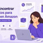 Emprendedor investigando productos para vender en Amazon FBA que sean rentables