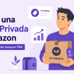 Emprendedor creando una marca privada en Amazon para vender productos
