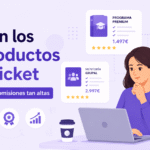 mujer teletrabajando en marketing de afiliados con infoproductos high ticket