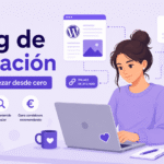 Emprendedora creando un blog de afiliación desde cero con WordPress