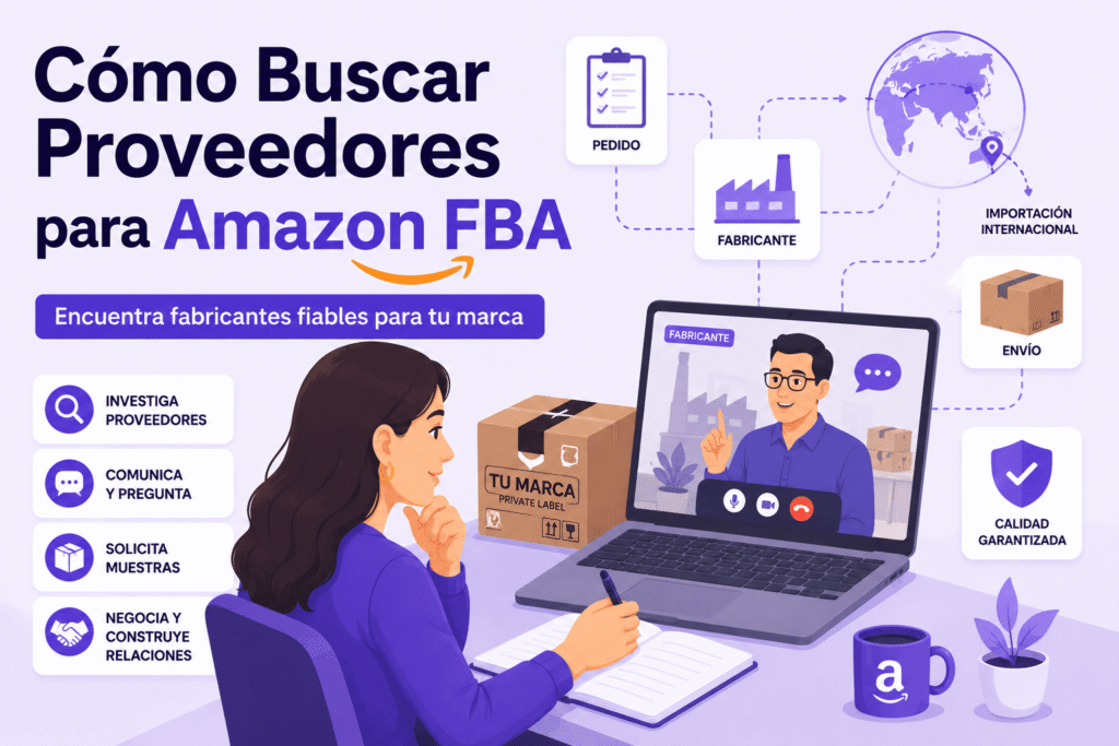emprendedora asistiendo a una formación online sobre cómo encontrar proveedores para Amazon FBA