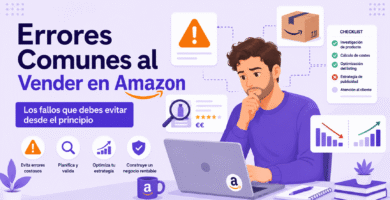 Emprendedor evitando errores comunes al vender en Amazon FBA productos de su marca privada