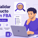 Emprendedor aprendiendo cómo validar un producto Amazon FBA rentable para vender en Amazon